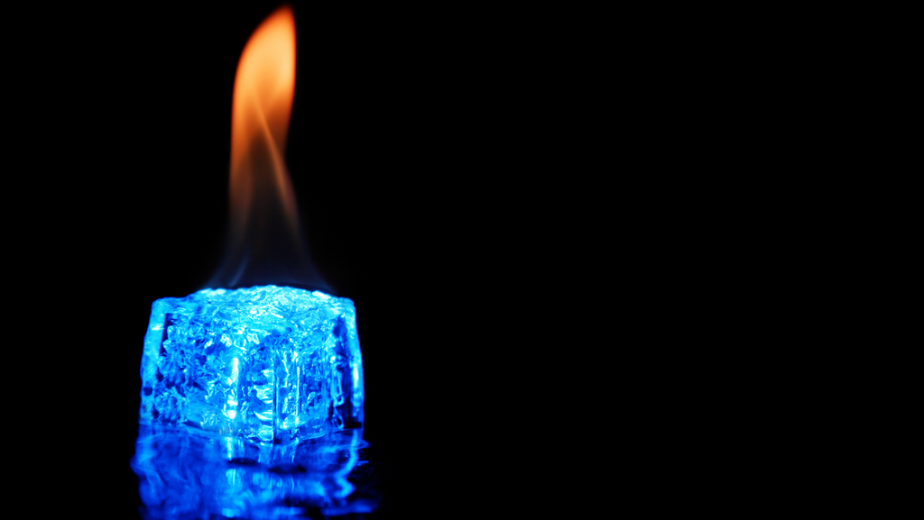ice and fire hot and cold blue and red 